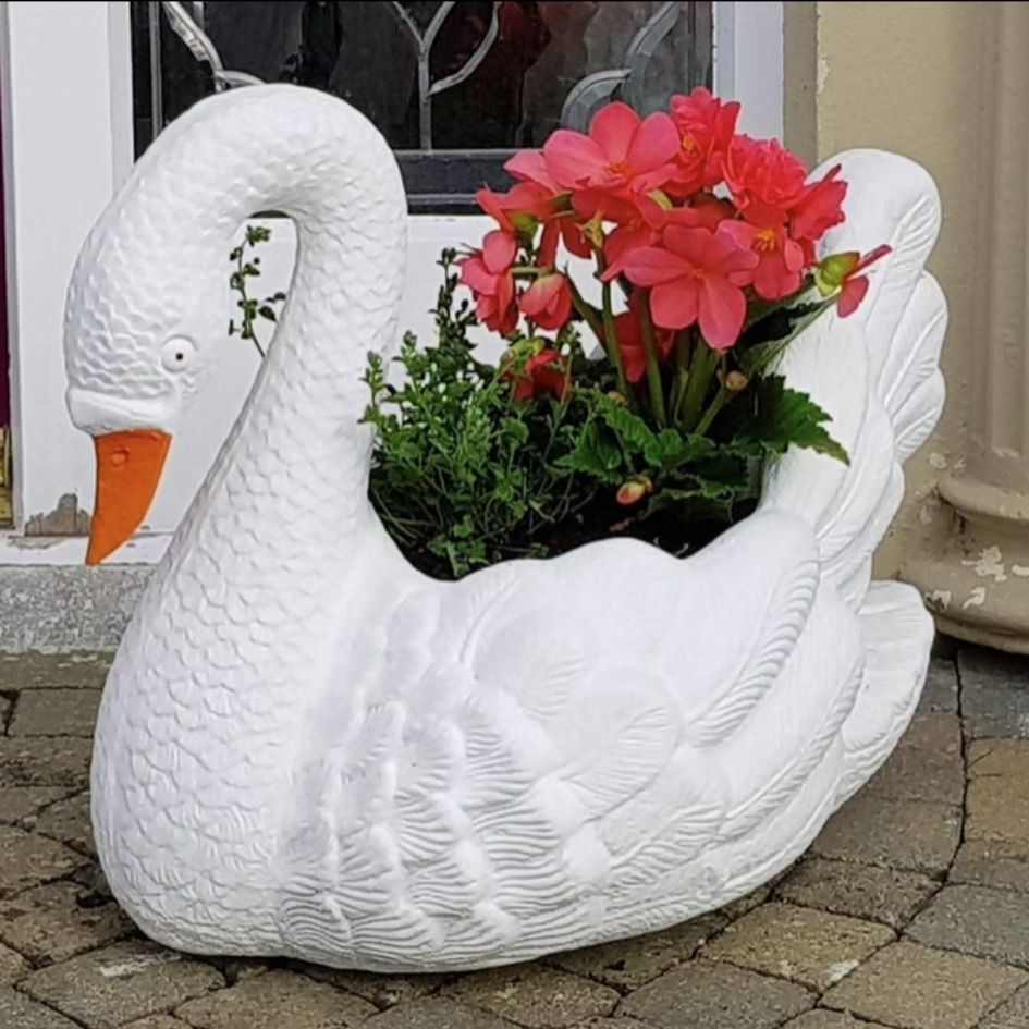 swan pot plant holder Swan Planters Large – McGaugh's Gardening Complex