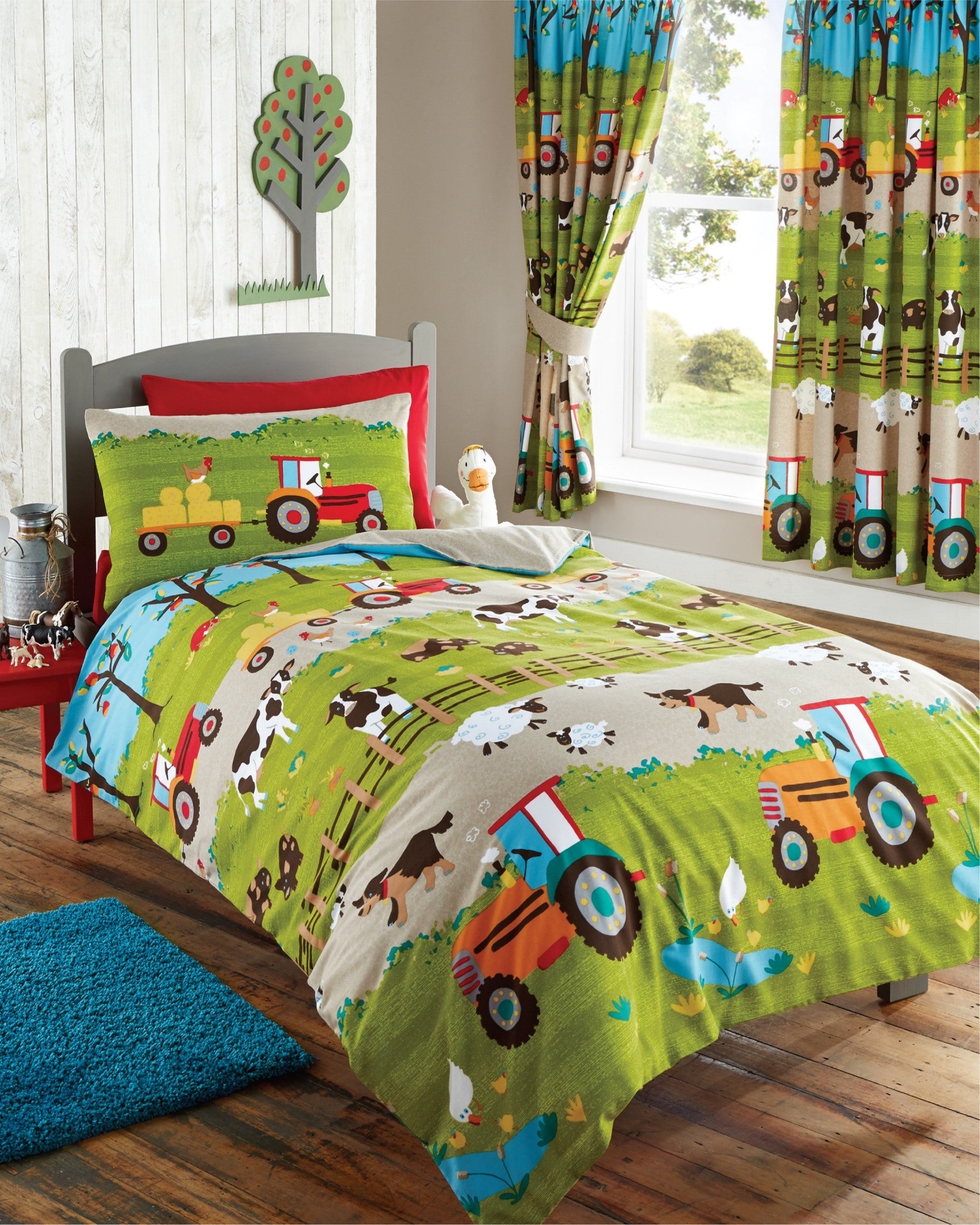 Quilt Pillow George Cot Bed Duvet Farmyard Single Duvet Cover