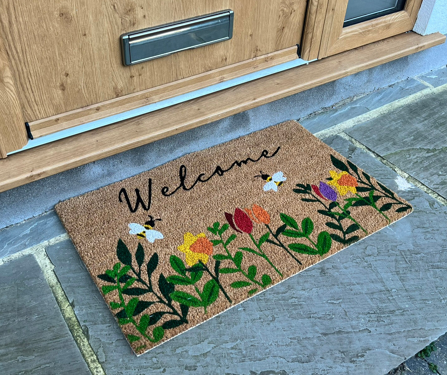 Spring Coir Mat Insert Spring Coir Mat - Floral Bee – McGaugh’s Gardening Complex